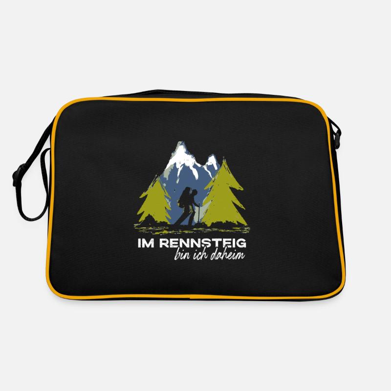 Rennsteig - Retro Tasche - Schwarz/Gold