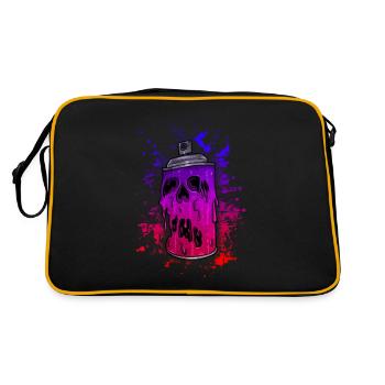 "Pulvérisateur de la mort" Le style de graffiti - Sac Retro - noir/or - Dos