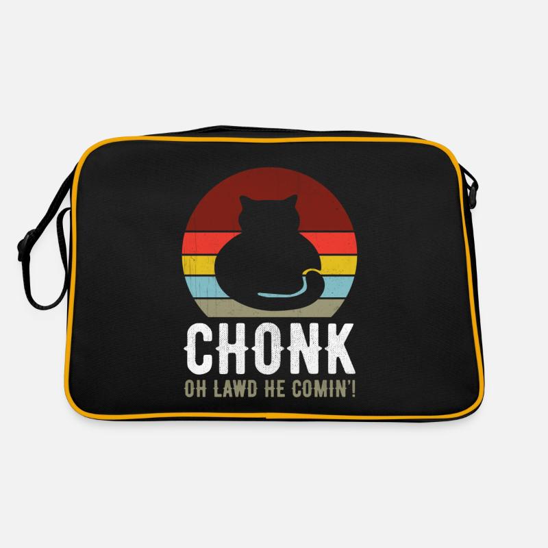 Chonk Cat Funny Cat Meme Cat Dad Cat Mom Retro Tasche