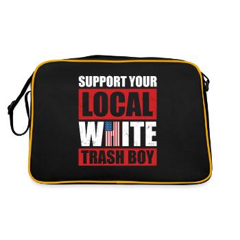 Support Your Local White Trash Boy - Retro Bag - black/gold - Back