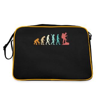Evolution Hiking Mountain - Retro Tasche - Schwarz/Gold - Hinten