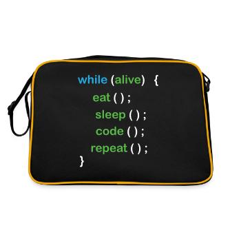 Python Coding Software Developer - Retro Bag - black/gold - Back