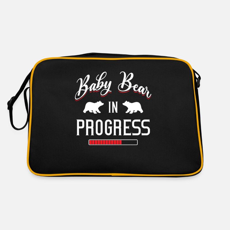 Baby Bear In Progress - Cute Nature Lover Pregnant Retro Bag
