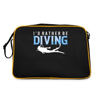 I'd Rather Be Diving - Ocean Diving Instructor - Retro Bag - black/gold - Back