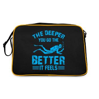 The Deeper You Go The Better It Feels - Diving Ins - Retro Bag - black/gold - Back