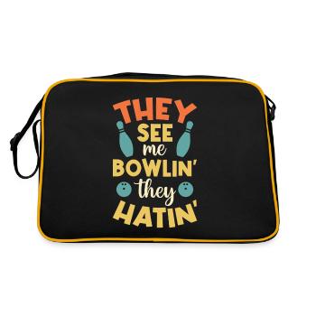 Rollin avec mes Homies - Bowling Alley Sport Bowler - Sac Retro - noir/or - Dos