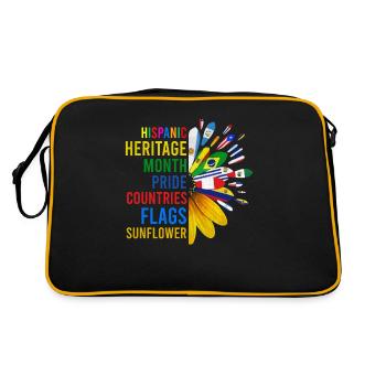 Mois du patrimoine hispanique Pride Countries Flags Sunf - Sac Retro - noir/or - Dos