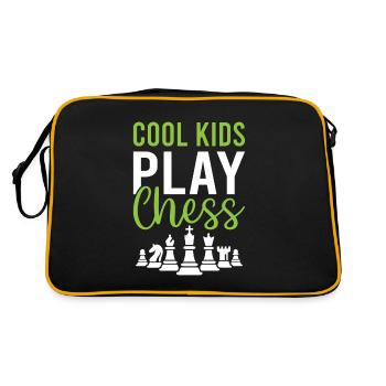 Cool Kids Play Chess - Checkmate Chess Player - Retro Tasche - Schwarz/Gold - Hinten