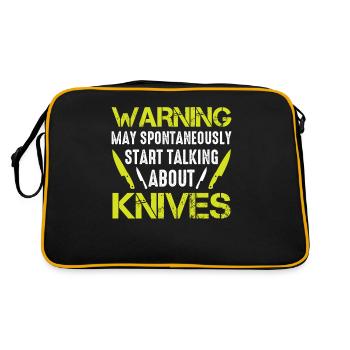 Knife Collector Blade Forge Blacksmith - Retro Tasche - Schwarz/Gold - Hinten
