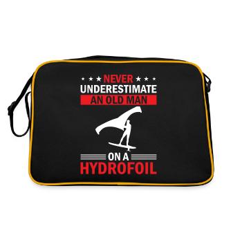 Ne sous-estimez jamais un vieil homme sur un hydroptère - wi - Sac Retro - noir/or - Dos