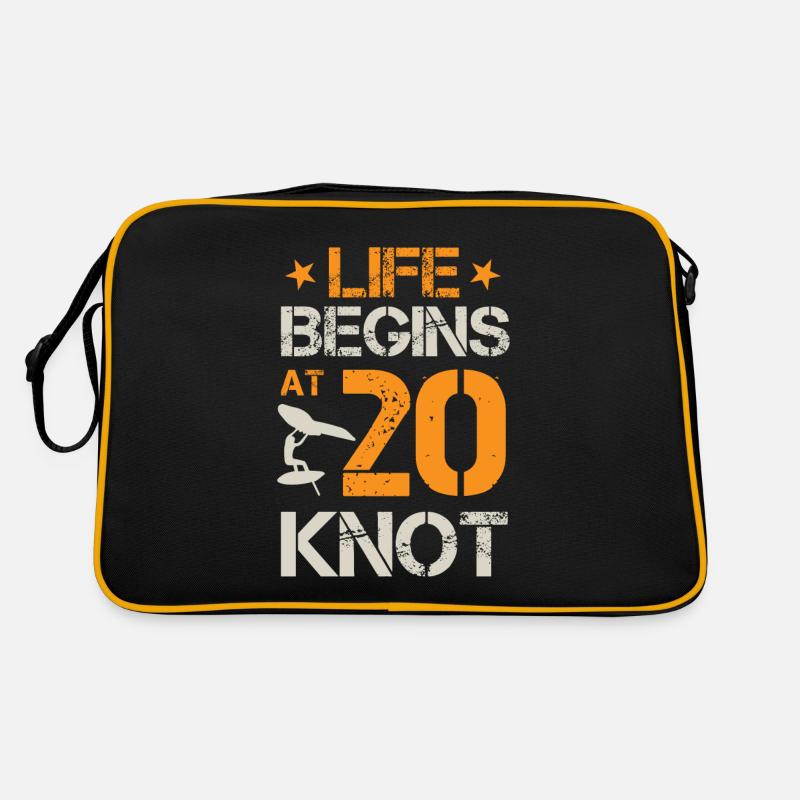 Life Begins At 20 Knots - Hydrofoil Wingfoil Surf Retro Tasche