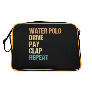 Watersport - Water Polo Drive Pay Clap Repeat - Retro Bag - black/gold - Back