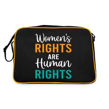 Les droits des femmes sont des droits humains - Féminisme - Sac Retro - noir/or - Dos