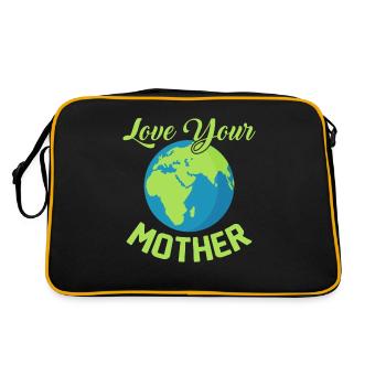 Le changement climatique Aimez votre mère la Journée de la Terre - Sac Retro - noir/or - Dos