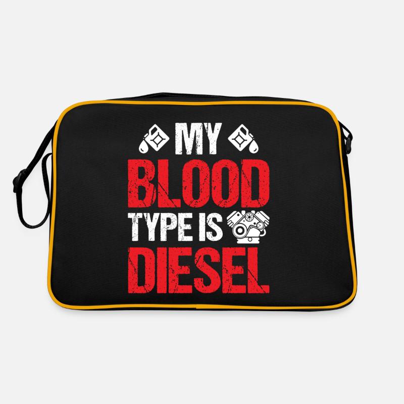 Mechanic Car Garage - My Blood Type Is Diesel Retro Bag