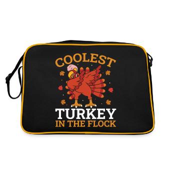 Thanksgivings Day - Coolest Turkey In The Flock - Retro Bag - black/gold - Back