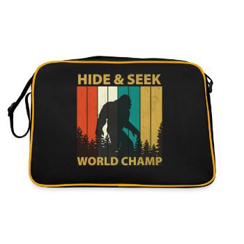 Champion du monde de cache-cache - Sasquatch Bigfoot - Sac Retro - noir/or - Dos