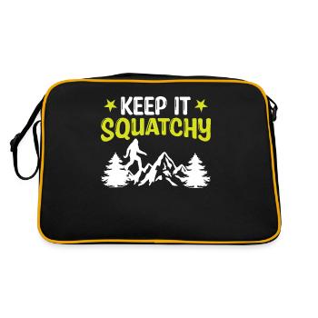 Bigfoot Sasquatch - Gardez-le accroupi - Sac Retro - noir/or - Dos