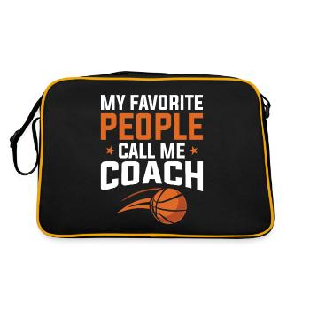 Basketball - Mes gens préférés appellent l’entraîneur - Sac Retro - noir/or - Dos