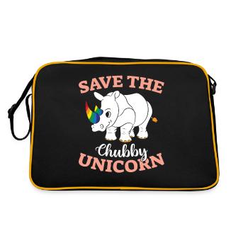Droits des animaux - Sauvons les licornes potelées - Sac Retro - noir/or - Dos