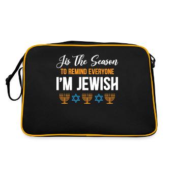 Hanukkah Jew - Tis The Season To Remind Everyone I - Retro Bag - black/gold - Back