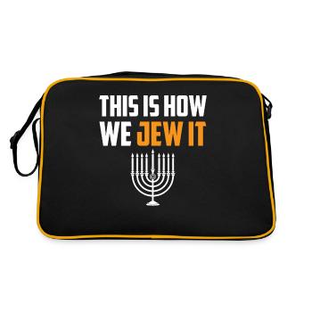 Hanukkah Jew - This Is How We Jew It - Retro Bag - black/gold - Back