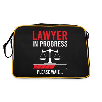 Slogan de l’avocat - Avocat en cours s’il vous plaît - Sac Retro - noir/or - Dos