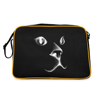 Visage de chat - Sac Retro - noir/or - Dos