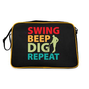 Dirt Fishing - Swing Beep Dig Repeat - Retro Bag - black/gold - Back