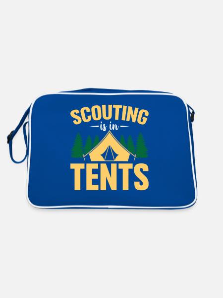 Scouting Is In Tents - Escouade scoute de randonnée Scoutisme - Sac Retro - bleu/blanc - Dos