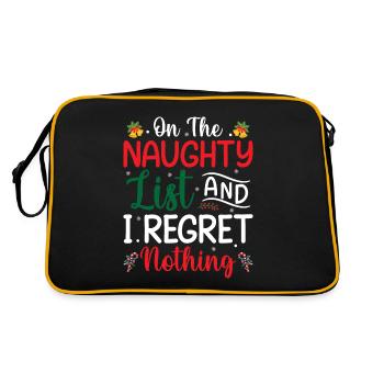 Noël moche - Sur la liste coquine et je regrette - Sac Retro - noir/or - Dos