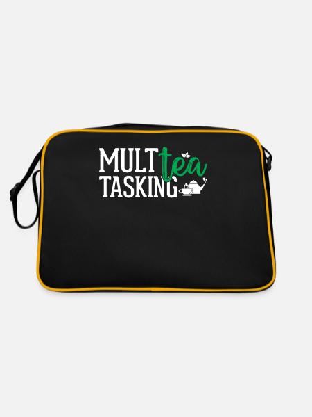 Tea Lover - Multea Tasking - Retro Bag - black/gold - Back
