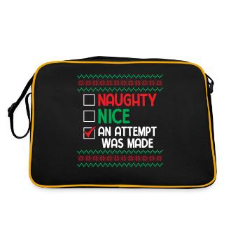 Nice Naughty une tentative a été faite jeu de mots en disant Ugly C - Sac Retro - noir/or - Dos