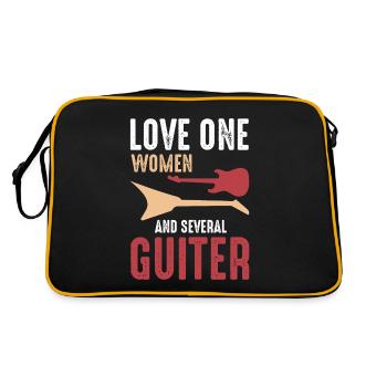 Guitariste - Love One Women And Many Guitars - Sac Retro - noir/or - Dos