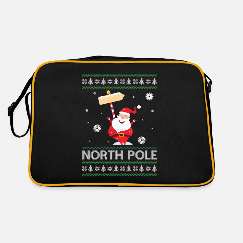 Pole Dancing Santa Claus Pun Joke - North Pole Retro Bag