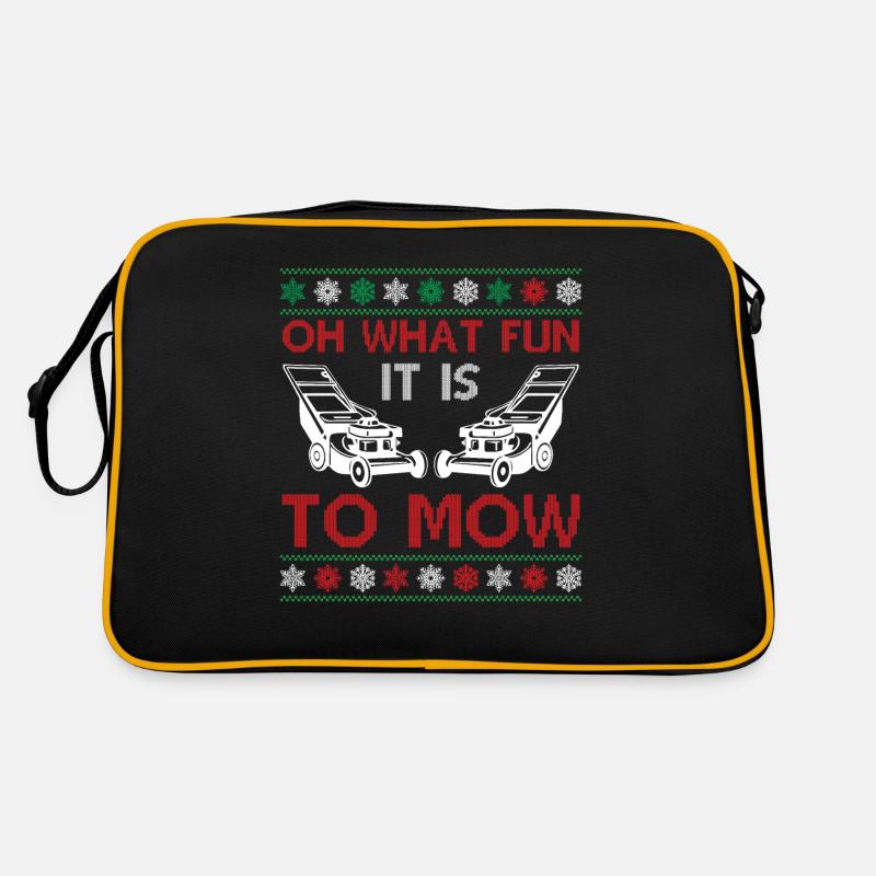 Ugly Christmas Mowing - Oh What Fun It Is To Mow Retro Bag