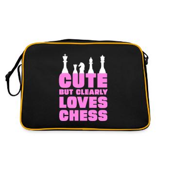 Mignon, mais aime clairement les échecs - Sac Retro - noir/or - Dos