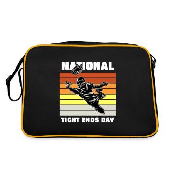 National tight ends day - Retro Tasche - Schwarz/Gold - Hinten