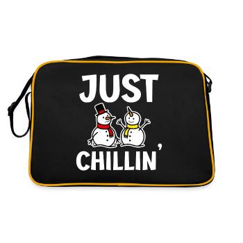 Snowman - Just Chillin - Retro Bag - black/gold - Back