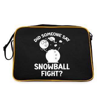 Bataille de boules de neige - Quelqu’un a-t-il dit bataille de boules de neige - Sac Retro - noir/or - Dos