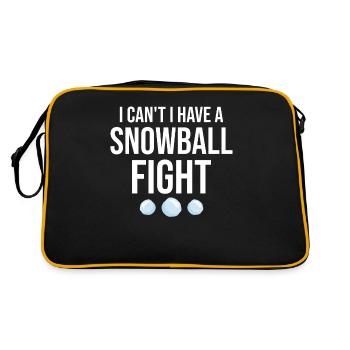 Snowball Fight - Je ne peux pas avoir une bataille de boules de neige - Sac Retro - noir/or - Dos