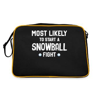Snowball Fight - Le plus susceptible de déclencher une boule de neige F - Sac Retro - noir/or - Dos