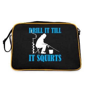 Pêche sur glace - Percez-le jusqu’à ce qu’il gicle - Sac Retro - noir/or - Dos