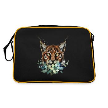 Luchs - Retro Tasche - Schwarz/Gold - Hinten