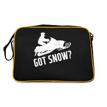 Snowmobiling Joke Pun Slogan - Got Snow? - Retro Bag - black/gold - Back