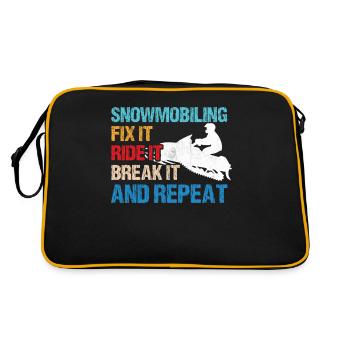 Snowmobiling - Fix It, Ride It, Break It, and Repe - Retro Bag - black/gold - Back
