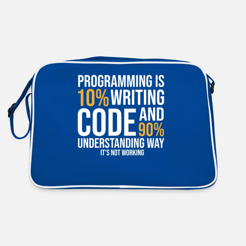 Programming Quote Saying Pun Joke Retro Tasche