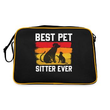 Pet Owner Animal Lover Best Pet Sitter Ever - Retro Bag - black/gold - Back