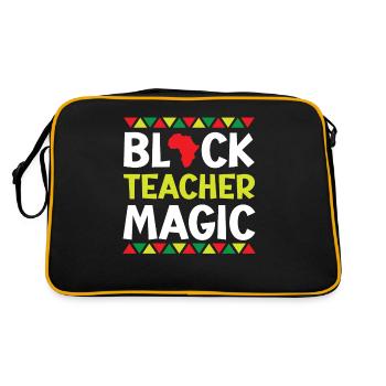 Black History Month Black Teacher Magic - Retro Bag - black/gold - Back