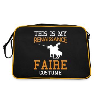 Ren Fair Saying Slogan This Is My Renaissance Fair - Retro Bag - black/gold - Back